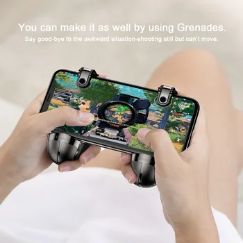 Baseus Gamepad Par PUBG IOS Android Kursorsviru Joypad L1 R1 Mobilā Tālruņa Spēle Spilventiņu Šāvēja Kontrolieris Izraisīt Uguns Pogu, Rokturi
