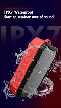 Bezvadu labāko bluetooth skaļruni ūdensizturīgs portabl Hifi Āra Bass Subwoofer Box Skaņas Skaļrunis ar Atbalsta TF atmiņas kartes/USB/AUX/FM