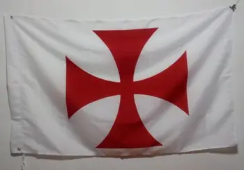 Bruņiniekiem kariem karogu, 3*5ft Viduslaiku Krustneši karogi un baneri, Sarkanā Krusta Kara karogi divas sprādzes
