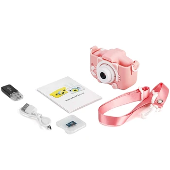 Bērnu Kamera 12.0 MP 1080P 2.0 Collu Ekrāns Bērnu Video ar 32GB TF Karti Kameras Anti-Fall Bērnu Taimeris Rotaļlietas Cam