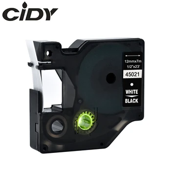 Cidy 45021 Saderīgu Dymo D1 vadītājs 12mm white on black label lentes Dymo Label Printeris DYMO LM160 LM280 dymo PNP