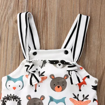 Citgeett Jaundzimušais Mazulis Baby Meitene Cute Dzīvnieku Print Drēbes Jumpsuit Anime Bodysuit Cute Vasaras Tērpiem Siksna