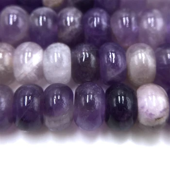 Dabas violeta Amethysts kristāla krellītēm zaudēt Rondelle kvarca Diska distances Krelles šarmu rotaslietu izgatavošana rokassprādzi, auskarus