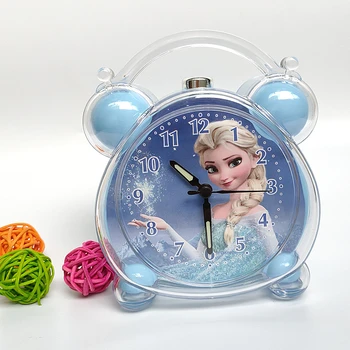 Disney multiplikācijas filmu sniegbaltīte bērniem modinātājs Meitenes guļamistabā ieslēgtu gaismas Saldēti Pulkstenis