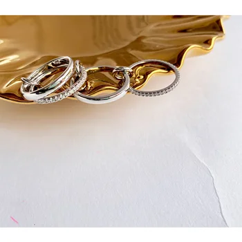 Dizaineru modes unisex gredzenu četri vienā gredzens