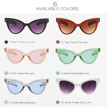 DJXFZLO jaunu modes naglas kaķu acīm saulesbrilles sieviešu personības tendenci sieviešu saulesbrilles tautas unisex saulesbrilles UV400
