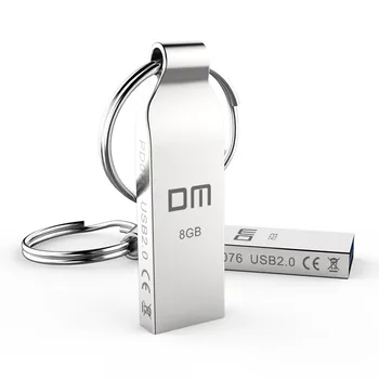 DM 8gb USB Flash Drive Pen Drive Atslēgu Gredzens Ūdensizturīgs Metāla USB Flash usb pendrive usb 2.0 Īpašais Piedāvājums
