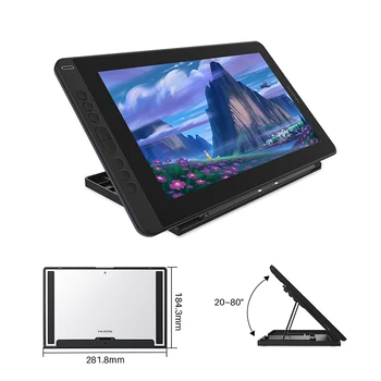 Huion Kamvas 13 Graphic Tablet AG Stikla 8192 Monitors Pildspalvu Reklāmas Zīmējums displejs Akumulatora uzlādes-bezmaksas irbuli par Android, Windows, macOS