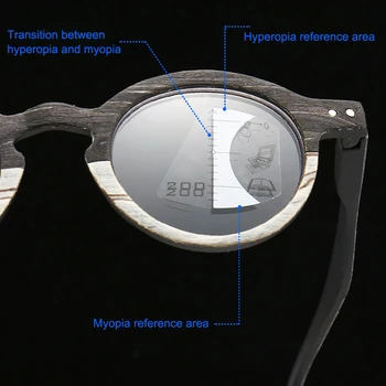 Iboode Progresējoša Multifokāla Vīrieši Sievietes Koksnes Graudu Lasīšanas Brilles, Optikas Briļļu Anti Zilā Gaisma Presbyopic Brilles Jaunas