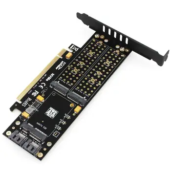 JEYI SK16-m PRO.2 Adapteri x16 PCI-E3 Pilnu Ātrumu, lai NVME NGFF M. 2 2280 SSD Lapa Siltumvadītspēja Silīcija Vafele Dzesēšanas Ventilators