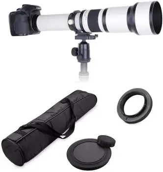 JINTU 650-1300mm Telefoto Tālummaiņas Objektīvu Canon EOS 7D, 6D, 5D, 5Ds, 1Ds, 80D, 77D, 70D, 60D, 60Da, 40D, T7s, T7i, T6s, T6i, T6,