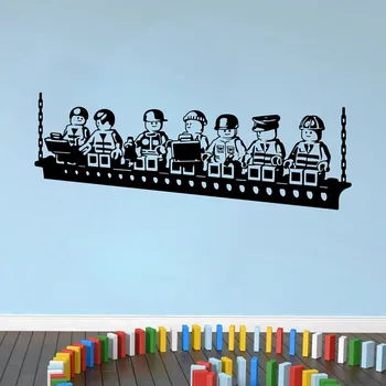 Karikatūra Roboti Lego Sienas Uzlīmes, Vinila Sienas Uzlīmes Bērnu Istabas Zēnu Istabas Sienas Mākslas Uzlīmēm, Bērnu Guļamistaba Aksesuāri Dekori