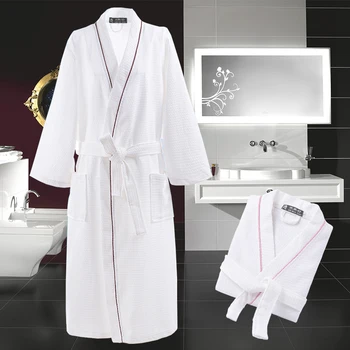 Kimono Peldmētelis Sievietēm Sieviešu Vafeļu, Kokvilnas Drēbes Tīrtoņa Krāsu Sieviešu Naktskrekls Ilgi, Mīkstas Drēbes Augstas Kvalitātes Nakts Kleita Sleepwear