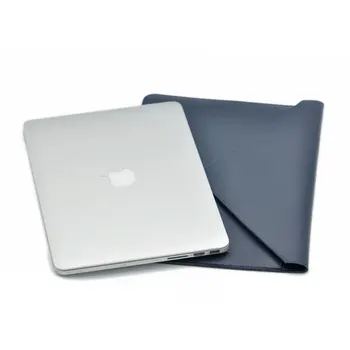 Klēpjdatora Soma Gadījumā Microfiber Leather Sleeve For MacBook Pro Retina & Gaisu 12 13 15 16 Dual Kabatas Aploksni stils