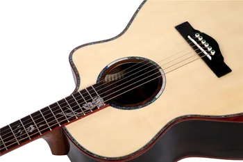 Kā Abalone saistošu Stansen T-920C masīvkoka akustiskā ģitāra,Solid spruce top GF Rožkoka ķermeņa ģitāra