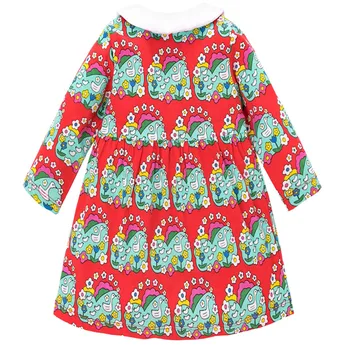 Lekt metru New Rainbow Meitenes Princese Kleita Rudens Spirng Bērnu Kokvilnas Apģērbs Gudrs Karikatūra Bērnu Drēbes