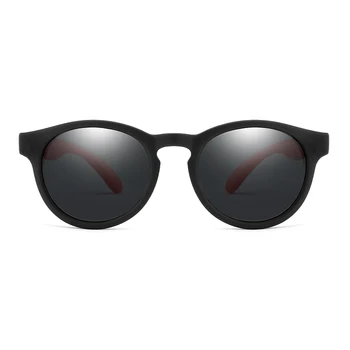 LongKeeper Elastīga TR90 Bērniem Polarizētās Saulesbrilles Apaļa Kaķa Acs, Saules Brilles UV400 Bērnu Bērnu Drošības Toņos Zīdaiņu oculos de sol