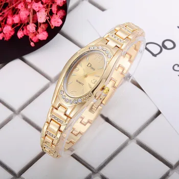 Marcas famosas clásico Reloj de pulsera para mujer Pieauga Zelta Pārklājumu Sieviešu Elegantu Rokassprādzi Modes Pulksteņu Zegarek Damski