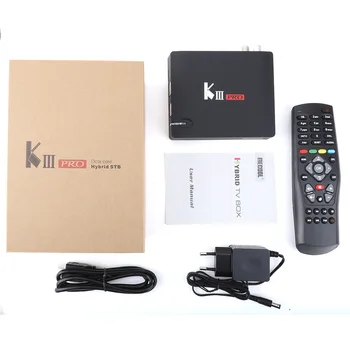 MECOOL KIII PRO DVB-S2, DVB-T2, DVB-C Dekoderi Android 7.1 TV Kastē 3GB 16GB K3 Pro Amlogic S912 Octa Core 64bit 4K Combo Set top box