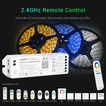 Miboxer WL5 2.4 G 15.A 5 IN 1 WiFi LED Kontrolieris, Lai Viena krāsa, PKT, RGB, RGBW, RGB+PKT Led Sloksnes,Atbalsta Amazon Alexa Balss