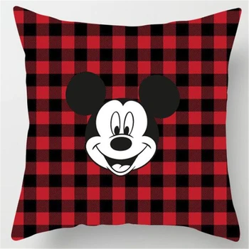 Mickey Minnie Mouse Red Pleds Spilvens Segums Disney Cartoon Mest Spilvendrāna Dīvāns Apdare, Mājas Tekstila Ziemassvētku Spilvendrānā