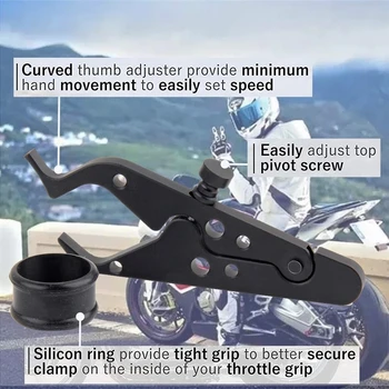 Motociklu Kruīza Kontrole Droseles Atslēga Ar Rokturi Alumīnija Un Gumijas Droseles Skava Anti-slip Silikona Gredzens Palīdzētu Turētājs
