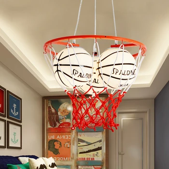 Mūsdienu Art Deco Basketbola Griestu Lampas Radošo Bērnu Guļamistaba, Led Lampas, Zēns Istabas Griestu Gaismas Ķermeņi E27 Enerģijas Taupīšanas