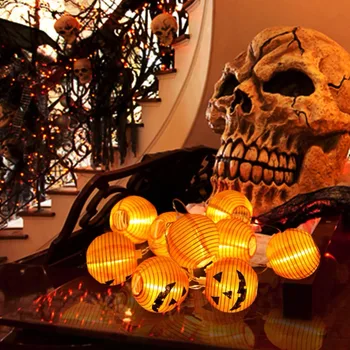 OurWarm 1.2 m Ķirbju 10 LED String Gaismas Halloween Dekorēšanai Gaismas Silti Balta Sākuma Halloween Dekorēšanas Piederumi