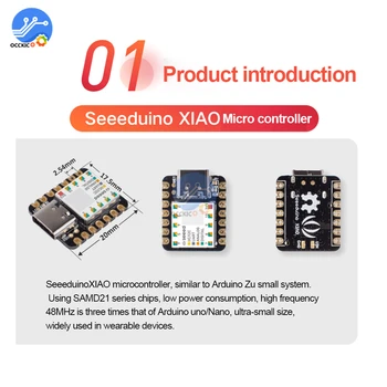 Par XIAO Mikrokontrolleru-SAMD21 Cortex M0 + Nano SAMD21 48MHZ Cortex M0+ USB Type-c SPI Mikro-Kontrolieri Kuģa Arduino
