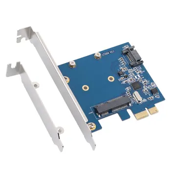 PCIe, Lai mSATA & SATA 3.0 Combo Paplašināšanas Karti PCI Express Kontrolieris Mini SATA SSD Adapteri PC Darbvirsma ar Zemu Turētājs