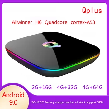 QPLUS STB Mini Tv Kastē Q Plusq Wifi 6k HD Tīkla Box Mini Smart Set-top Tv Kastē Allwinner H6 Android 9.0 12 GB 36GB 64GB HDMI un DTS