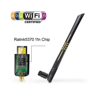 Ralink5370 USB wifi dongle mini usb wifi adapteri chipal 150 mbit / s, bezvadu lan tīkla karte dongle DVB S2 Satelīta TV KASTĒ