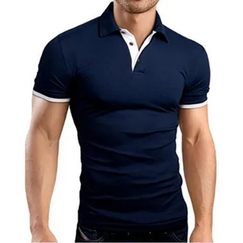 Sfit Vīriešu Krekls Jauno Vasaras Īsām Piedurknēm apgrozījums Apkakles Slim Topi Gadījuma Elpojošs tīrtoņa Krāsu Biznesa Krekls 2020