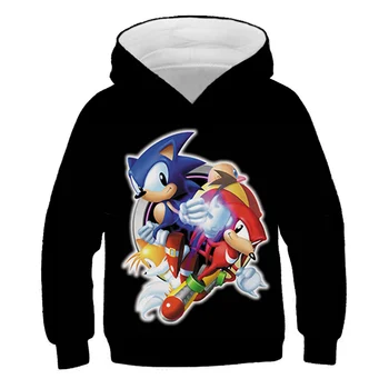 Sonic 3D Jaunais Modes Pulovers Hoodies Gadījuma garām Piedurknēm Krekls 3D zēnu/meiteņu Drēbes, Mātes-bērna Karikatūra Stils Mētelis 2020