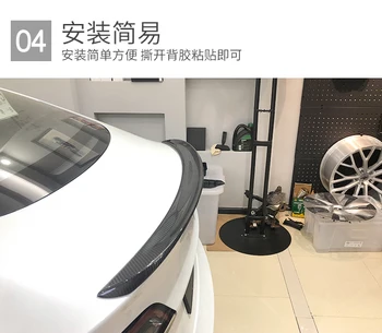 Spoilers Oglekļa Šķiedras Aizmugures Bagāžnieka Spoileri Melnu Apdari Tesla Model 3 2017 2018 2019 2020