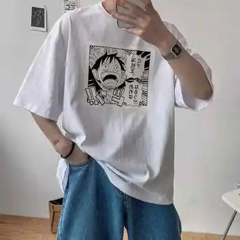 Streetwear cilvēks Sieviešu t-krekls zēnu drēbes anime vasaras top Viens Gabals Karikatūra T krekls gadījuma tshirt homme tees Luffy T Krekls Vīriešu
