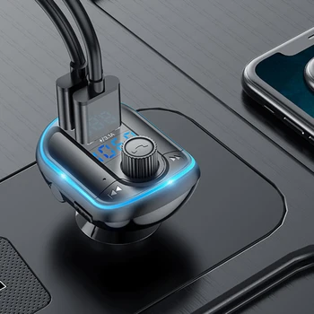 T829S Automašīnas Komplektu Dual USB Lādētājs Bluetooth 5.0 Audio FM Uztvērējs ar MP3 Atskaņotāju Bezvadu Brīvroku Adapteris Iezīme: