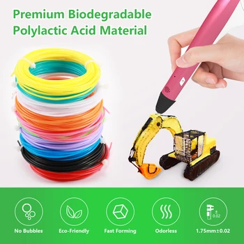 TAA Pavedienu Plastmasas 3D Pildspalva Drukāšanas Pavedienu 10M 1,75 mm 3D Drukas Piederumi Izglītības Dāvanas Bērnu Rotaļlietas Populārākajām Bezmaksas