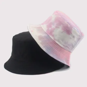 Tie krāsošanas spaiņa cepuri, hip hop kokvilnas krāsains atgriezeniska zvejas klp āra sporta divas sānu valkā zvejnieki saules cepure panama dropship
