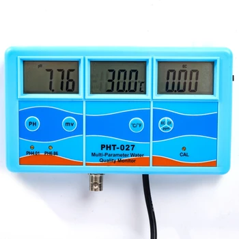 Tiešsaistes Digitālo Ūdens Kvalitāti Uzrauga PH ORP/mV EK KF TDS Temp 6in1 Multi-parametrs Akvārija Ūdens Kvalitātes LCD pH Analizatora Zondi