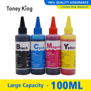Toney Karalis 100ml Tintes Printeri HP 304 304XL 650 650XL 652 652XL 662 662XL 818 818XL 901 901XL Tintes Kasetne