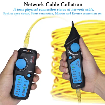 Tīkla Ethernet LAN Kabeli Testeri Dienesta Tālrunis RJ45 RJ11 Telefona Vadu USB Kabeli Analizators ar Detektoru Līnijas Finder Rīki MS6812