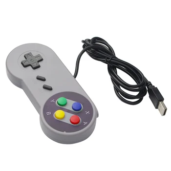 Vadu USB Spēļu Kontrolieris Gamepad Retro Joypad Melna Pelēka spēļu vadāmierīces, lai PC Klēpjdators Logi NESPi4 Gadījumā Aveņu Pi 4