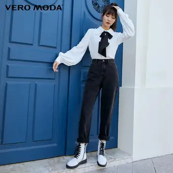 Vero Moda Vintage Streetwear Kokvilnas Straight Fit Mid-pieaugums Džinsi | 320332029