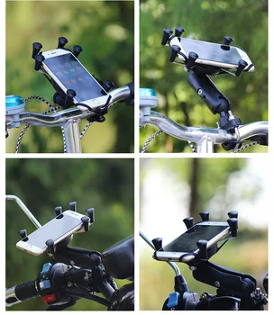 Vispārējais Kvalitātes Plastmasas, Motocikla, Velosipēda Stūres Rail Mount X-Grip Cell Phone Viedtālruņa Turētājs iPhone ram stiprinājumi