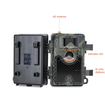 WingHome 480Ace 4G Medību Taka Kamera 24MP HD Mākonis APP Kameras 940nm IS Meža Wildife Spēle Kamera ar Mākoņu sistēma, GPS APP