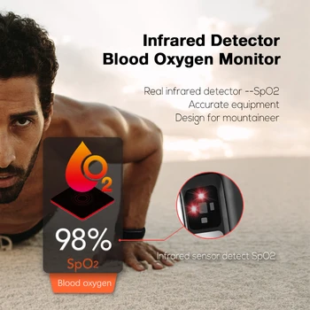 ZIEMEĻU MALU Vīriešu Smart Aproce Sporta Smart skatīties EKG, Asins Skābekļa Sirds ritma Monitors asinsspiediens IP67 Fitnesa Tracker Band