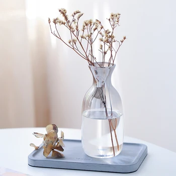 Ziemeļvalstu Radošo Dekoratīvie stikla vāze apdares mājās vāzes Hidroponiskas sausie ziedi vāzē Terārija mūsdienu dzīvojamā istaba mājā