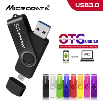 Ātrgaitas USB 3.0 Metāla Grozāms USB Flash Drive Pen Drive 64GB, 128GB 32GB 16GB 8GB Ātra Pendrive USB Memory Stick