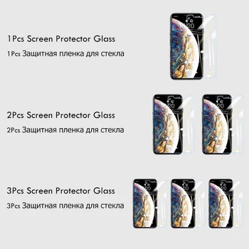 10 GAB. Pilnībā Segtu Stikla, Uz IPhone 12 11 Pro XR-X XS Max Rūdīts Screen Protector For IPhone 7 6 6s 8 Plus SE 